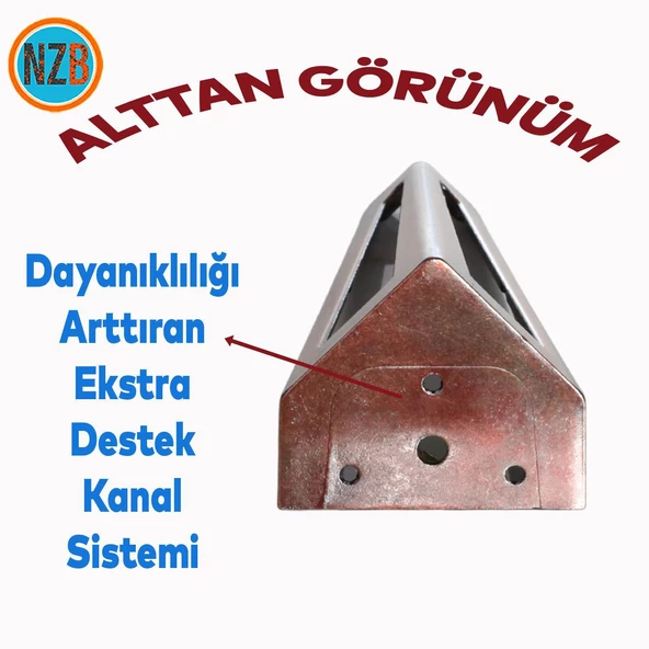 Mobilya Koltuk Baza Puf Kanepe Tv Ünite Masa Ayağı Ayakları Metal Ayak 14 Cm Antik Bakır - 3
