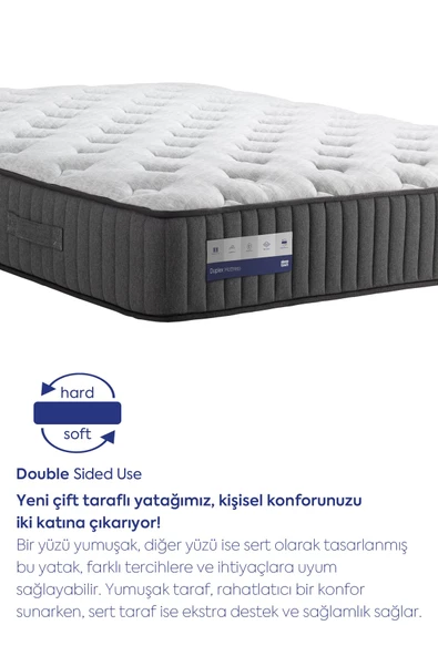Sleeptown Duplex Ortopedik Çift Taraflı Pocket Yaylı Yatak Çift Kişilik 140x190 - 5