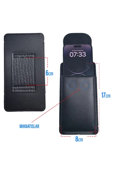 Tecno Pova LD7 Uyumlu Kılıfı Bel Kemer Kılıfı 17 cm - Resim 3