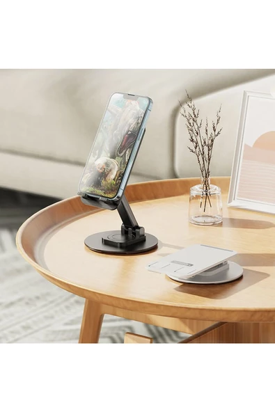 Masaüstü Telefon Tutucu 360 Derece Metal Taban Soğutucu Kanallı Tasarım - 2