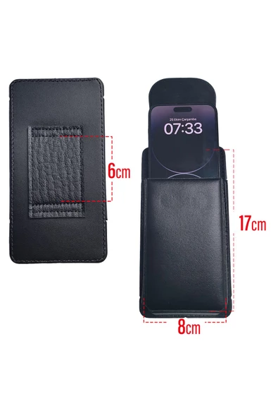 Infinix Hot 20i Kılıfı Kemer Kılıf Suni Deri Kapaklı - Resim 2