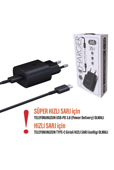Samsung Note 10 Plus Uyumlu Şarj Aleti Type-C 25W Hızlı Şarj PD 3.0 - Resim 2