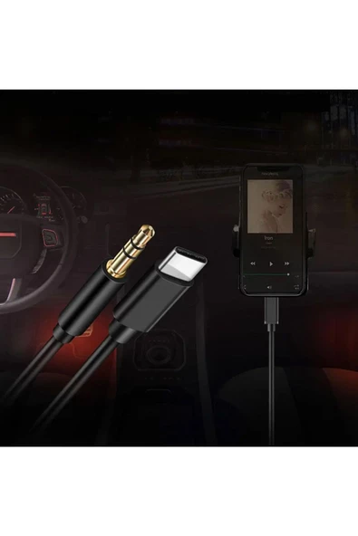 Araba Type-C AUX Kablosu Type-C Ses Çıkışlı Android Telefon Uyumlu - 4