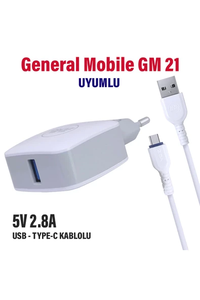 General Mobile GM 21 - GM21 Pro - Plus Şarj Aleti ve Kablosu