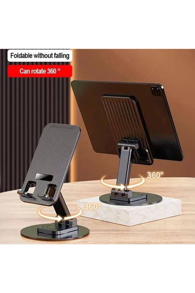 Masaüstü Telefon Tutucu 360 Derece Metal Taban Soğutucu Kanallı Tasarım - 5