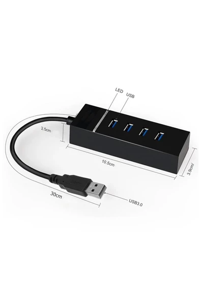 Hızlı USB Çoklayıcı 3.0 HUB USB Çoğaltıcı 4 Port 5 Gbps Hızlı - 3