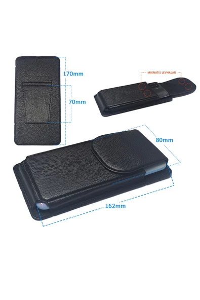 Oppo A74 Kılıfı Bele Takılan Kemer Kılıf Bel İçin Dik - Resim 3