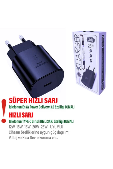 Samsung A73 5G Uyumlu Hızlı Şarj Cihazı Type-C 25W PD 5A Kablo Samsung Galaxy A34 5G Şarj Aleti - Resim 3