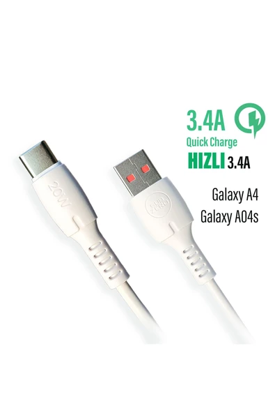 Samsung Galaxy A04 - A04S Uyumlu Hızlı Şarj Kablosu 3.4A ürün görseli