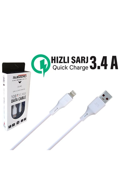 iPhone Uyumlu HIZLI Şarj Kablosu 20W 3.4A USB Apple iPhone Hızlı Şarj Kablosu - 3