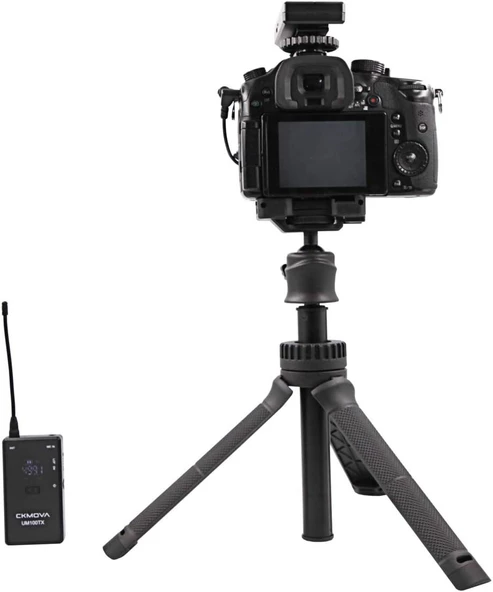 CKMOVA UM100 Kit-2 Ultra Kompakt 3.5mm Çıkışlı 1 Alıcı 2 vericili UHF Kablosuz Yaka Mikrofon Seti - 8