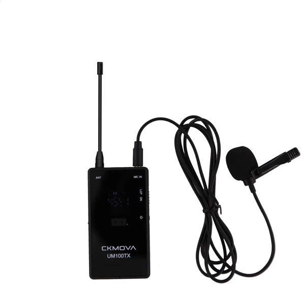 CKMOVA UM100 Kit-2 Ultra Kompakt 3.5mm Çıkışlı 1 Alıcı 2 vericili UHF Kablosuz Yaka Mikrofon Seti - 5