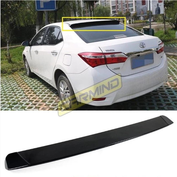 Toyota Corolla Cam Üstü Piano Black Spoiler 2013-2018 - 2