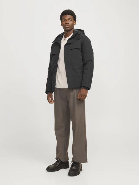 JACK JONES Erkek Softshell Su Geçirmez Kapüşonlu Mont Ceket 12259457 - 3