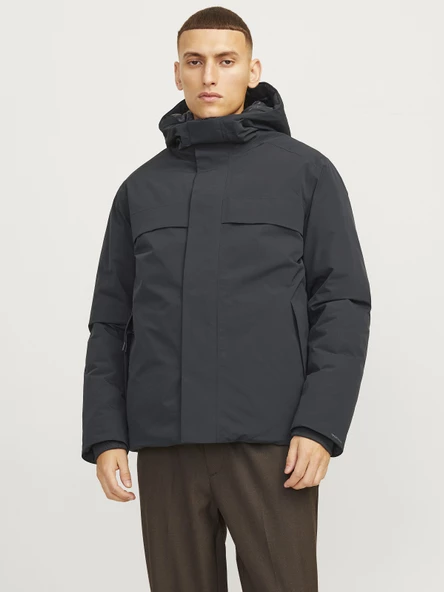 JACK JONES Erkek Softshell Su Geçirmez Kapüşonlu Mont Ceket 12259457