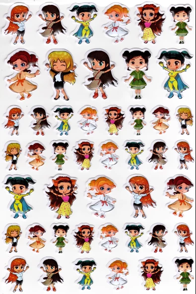 Sticker Kabartmalı A4 Boyutunda Stiker Defter, Planlayıcı Etiket-(lim531) - Meslek Kızlar