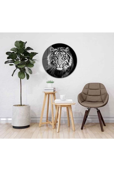 AlpiLeo Kaplan Yuvarlak Alp Özel Cam Tablo 4mm Dayanıklı Temperli Cam - Resim 2