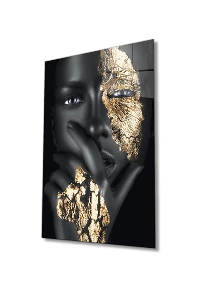 AlpiLeo Afrikalı Kadın Alp Özel Cam Tablo ürün görseli 1