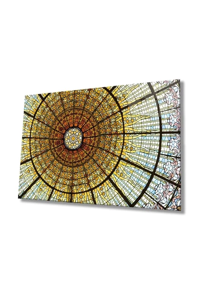 AlpiLeo Renkli Soyut Alp Özel Cam Tablo ürün görseli 1