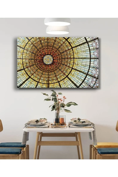 AlpiLeo Renkli Soyut Alp Özel Cam Tablo - Resim 2