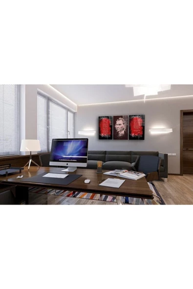 AlpiLeo Atatürk - Istiklal Marşı - Gençliğe Hitabe 3 Parça Tablo - Resim 3