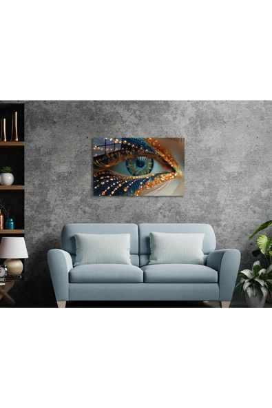 AlpiLeo Işıltının Izinde Alp Özel Cam Tablo Hediyelik Büyük Tablo Ev Ofis Dekoru - Resim 2