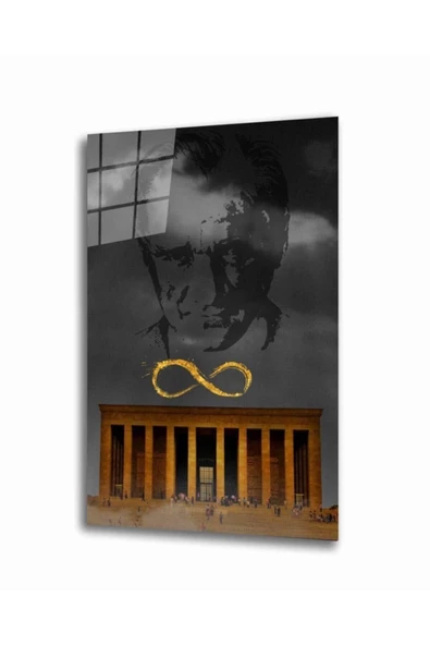 AlpiLeo Atatürk Alp Özel Cam Tablo 4 Mm Dayanıklı Temperli Cam ürün görseli 1