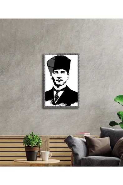 AlpiLeo Atatürk Alp Özel Cam Tablo 4 Mm Dayanıklı Temperli Cam - Resim 2
