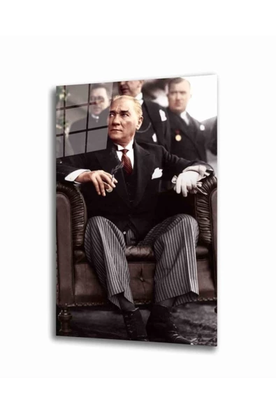 AlpiLeo Atatürk Alp Özel Cam Tablo 4 Mm Dayanıklı Temperli Cam ürün görseli 1