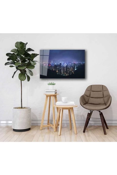AlpiLeo Şehir Manzara Alp Özel Cam Tablo 4mm Dayanıklı Temperli Cam - Resim 2