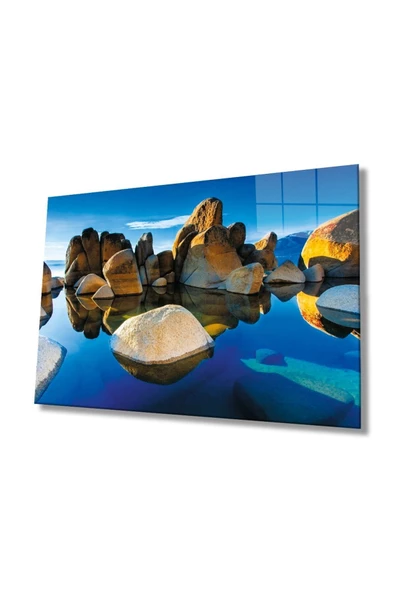 AlpiLeo Dağ Yansıma Manzara Alp Özel Cam Tablo, Ev Ve Ofis Duvar Dekoru ürün görseli 1