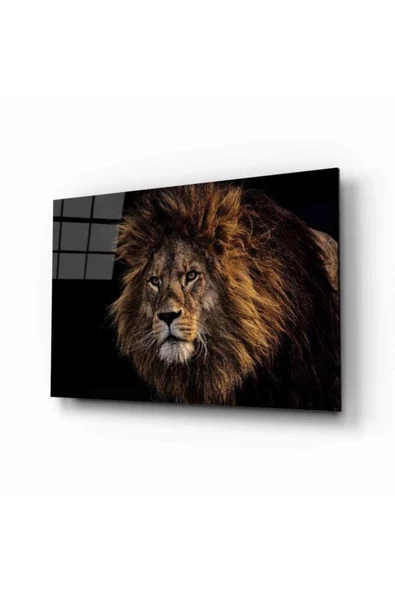 AlpiLeo Aslan 20 Hayvan Alp Özel Cam Tablo ürün görseli 1
