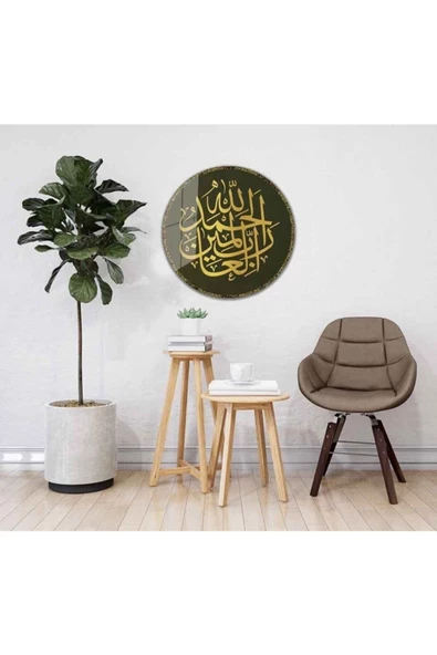 AlpiLeo Ayet Yuvarlak Alp Özel Cam Tablo 4mm Dayanıklı Temperli Cam - Resim 2