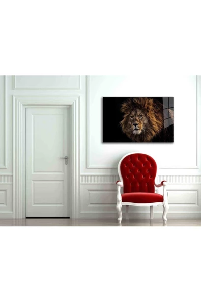 AlpiLeo Aslan 20 Hayvan Alp Özel Cam Tablo - Resim 2