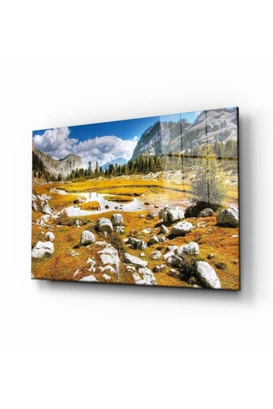 AlpiLeo Doğa Manzara Alp Özel Cam Tablo 4mm Dayanıklı Temperli Cam ürün görseli 1