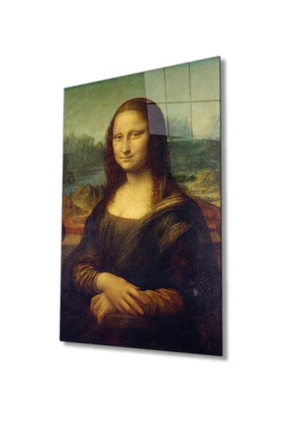 AlpiLeo Mona Lisa Portresi Sanat Alp Özel Cam Tablo, Ev Ve Ofis Duvar Dekoru