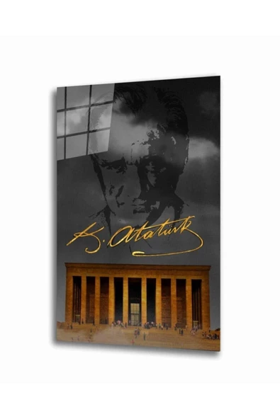 AlpiLeo Atatürk Alp Özel Cam Tablo 4 Mm Dayanıklı Temperli Cam ürün görseli 1