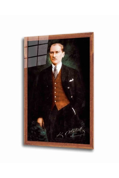 AlpiLeo Atatürk Alp Özel Cam Tablo 4 Mm Dayanıklı Temperli Cam ürün görseli 1