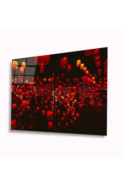 AlpiLeo Sarkıt Işıklar Dayanıklı Temperli CamTablo  4mm ürün görseli 1