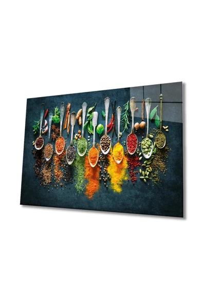 AlpiLeo Baharatlar 4mm Dayanıklı Alp Özel Cam Tablo Temperli Cam ürün görseli 1