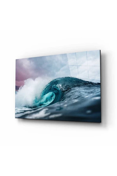 AlpiLeo Deniz Manzara Alp Özel Cam Tablo 4mm Dayanıklı Temperli Cam ürün görseli 1