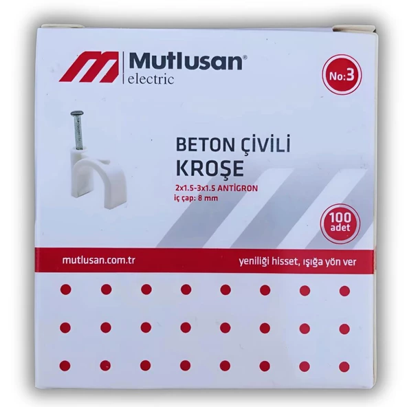 Mutlusan Çivili Kroşe 3 No 100 Lü Paket