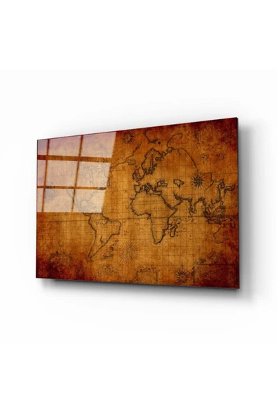 AlpiLeo Dünya Haritası 31 Alp Özel Cam Tablo ürün görseli 1