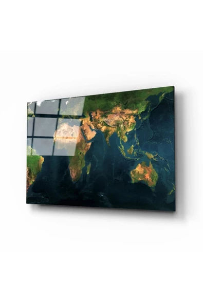 AlpiLeo Dünya Haritası 83 Alp Özel Cam Tablo ürün görseli 1