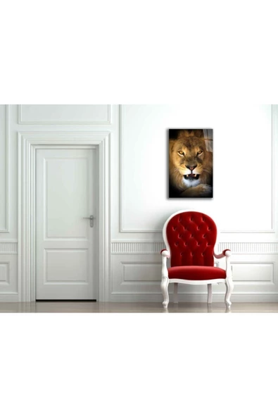 AlpiLeo Aslan 15 Hayvan Alp Özel Cam Tablo - Resim 2