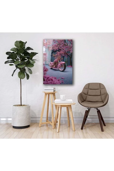 AlpiLeo Bahar Gezintisi Alp Özel Cam Tablo Hediyelik Büyük Tablo Ev Ofis Dekoru - Resim 3