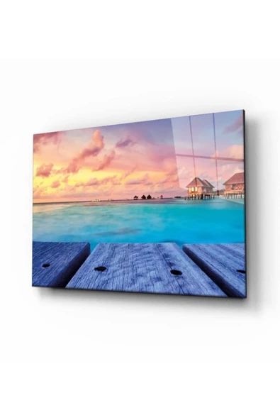 AlpiLeo Doğa Manzara Alp Özel Cam Tablo 4mm Dayanıklı Temperli Cam ürün görseli 1