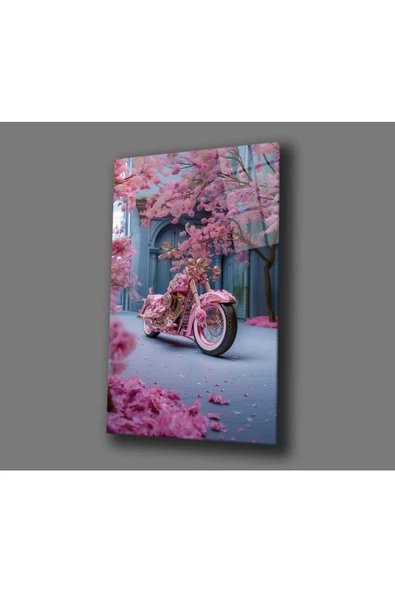 AlpiLeo Bahar Gezintisi Alp Özel Cam Tablo Hediyelik Büyük Tablo Ev Ofis Dekoru - Resim 4