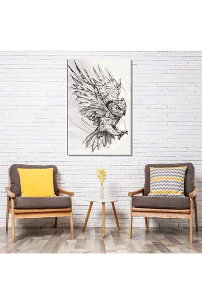 AlpiLeo Göğe Açılan Kanatlar Alp Özel Cam Tablo Hediyelik Büyük Tablo Ev Ofis Dekoru - Resim 2