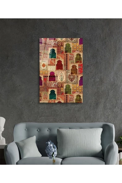 AlpiLeo Dini Islami Motif Alp Özel Cam Tablo Ev Ve Ofis Duvar Dekoru Hediyelik Tablo - Resim 2